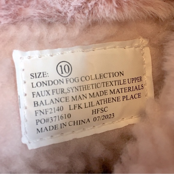 NWT! LONDON FOG Cold Weather Commander Boots PINK/GREY Toddler Size 10 Rain/Snow - Picture 10 of 12